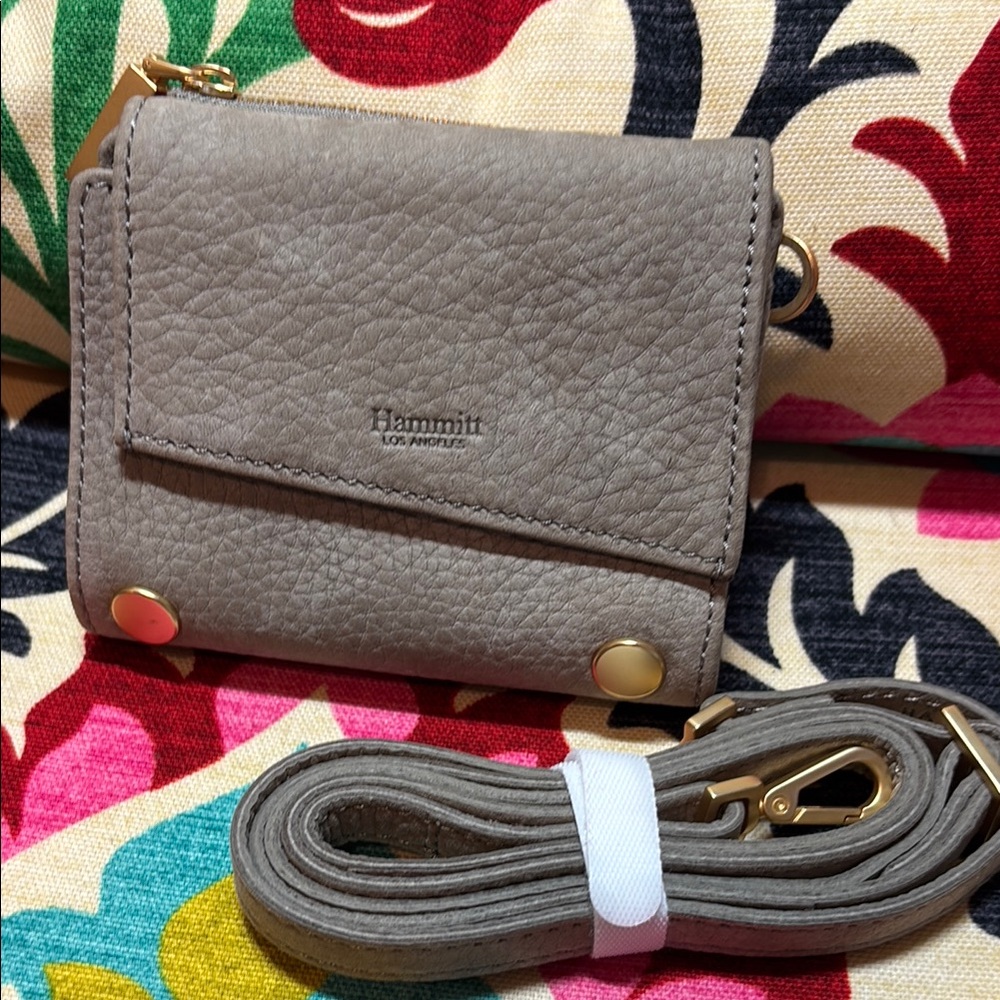 Hammitt Grey Natural Levy Small Wallet